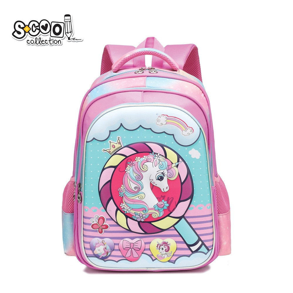 Ghiozdan 3D LOLLIPOP, 2 compartimente cu fermoar, 41x31x24 cm - imagine 4